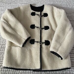 Korea by We Are Shearling Jacket Wool blend Teddy Double Sided One Size